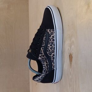 Vans Old Skool Wards Cheetah Print Black Canvas Women's Shoes